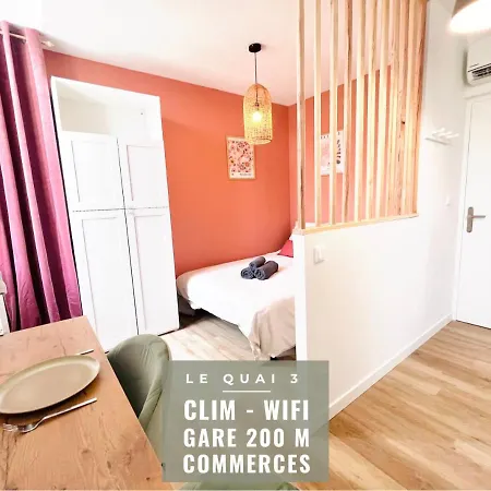 Le Quai 3 - Neuf Lumineux Calme - Clim - Wifi - Gare A 200m * Agen